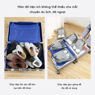 Túi Đựng Giày Du Lịch Đa Năng Dây Rút Tiện Lợi, Giày Thể Thao, Ưu Đãi 74.340₫ 4