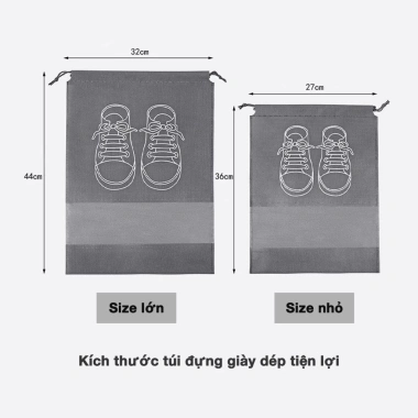 Túi Đựng Giày Du Lịch Đa Năng Dây Rút Tiện Lợi, Giày Thể Thao, Ưu Đãi 74.340₫ 7