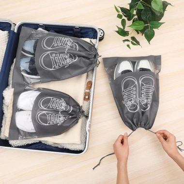 Túi Đựng Giày Du Lịch Dây Rút, Thoáng Khí, Chống Bụi, Giày Đá Bóng Thể Thao - 9.900 VND 6