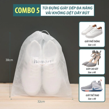 Túi Đựng Giày Du Lịch Dây Rút, Thoáng Khí, Chống Bụi, Giày Đá Bóng Thể Thao - 9.900 VND 8