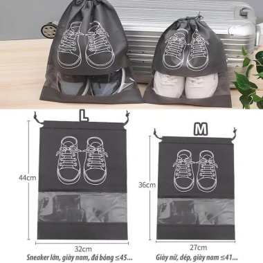 Túi Đựng Giày Du Lịch Dây Rút, Thoáng Khí, Chống Bụi, Giày Đá Bóng Thể Thao - 9.900 VND 10