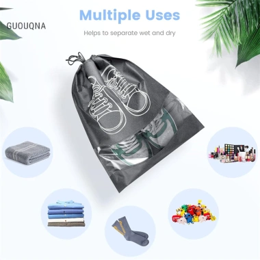 Túi đựng giày du lịch GUOUqna chống nước, có dây, tiết kiệm không gian - 27.485₫ 6