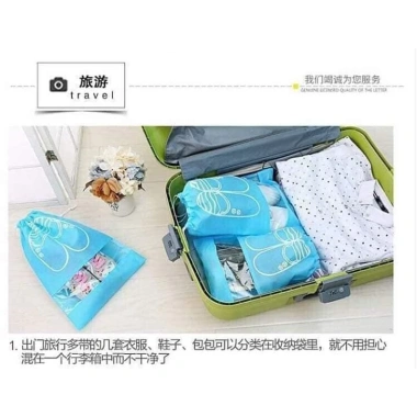 Túi đựng giày du lịch họa tiết chống bụi bẩn, tiện dụng, giá 12.000 VND
