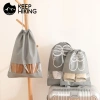 Túi đựng giày du lịch vải không dệt + PE, dây rút trong suốt, nhẹ gọn, bảo vệ giày, chỉ 13.500₫