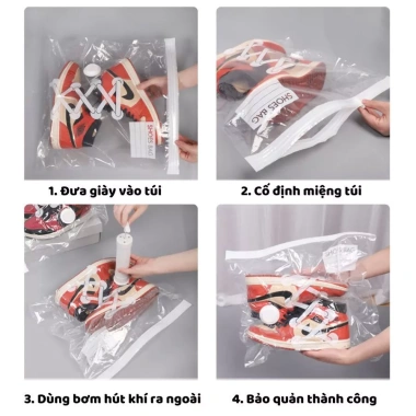 Túi Đựng Giày Hút Chân Không M002 - Bảo Quản Giày Dép, Chống ẩm mốc, Oxy hoá, Bụi, Kín Đáo, Giá Ưu Đãi 13.600 VND