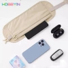 Túi đựng hộ chiếu HOBBYIN, thắt lưng vô hình mỏng, ví bảo mật ẩn màu chống trộm thoáng khí
