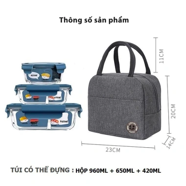 Túi Đựng Hộp Cơm Giữ Nhiệt Văn Phòng, Quai Cầm Đựng Cơm Trưa, Giá 20.999 VND