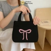 Túi đựng hộp cơm mini đa năng 2 ngăn vải canvas, khóa kéo, quai xách chắc chắn - 59k 5