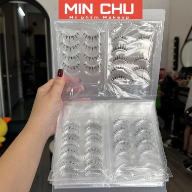 Túi đựng lông mi giả trong suốt, nhỏ gọn, tiện lợi kèm phụ kiện trang điểm
