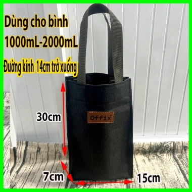 Túi Đựng Ly Bình Giữ Nhiệt Vải Dày - Bảo Vệ Nhiệt Độ, Siêu Bền, Giá Chỉ 17.000