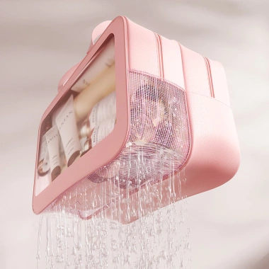 Túi đựng mỹ phẩm 1-2 ngăn Washbag PVC trong suốt da PU, tay cầm cao cấp TD40 - 39.000 VND 2