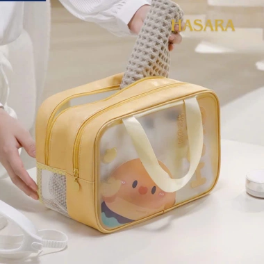 Túi Đựng Mỹ Phẩm 2 Ngăn Chất Da PU PVC Cao Cấp - Du Lịch, Trang Điểm, Skincare 65k 6