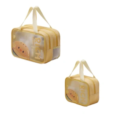 Túi Đựng Mỹ Phẩm 2 Ngăn Chất Da PU PVC Cao Cấp - Du Lịch, Trang Điểm, Skincare 65k 8