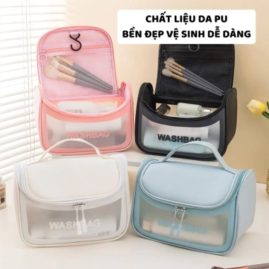 Túi Đựng Mỹ Phẩm 2 Ngăn Nhiều Màu ENODA HOME - Chống Thấm Nước, Giá 48k
