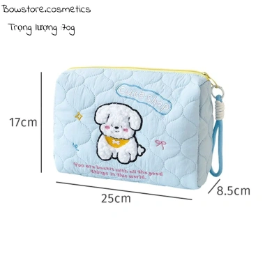 Túi Đựng Mỹ Phẩm Cầm Tay Họa Tiết Kute Phong Cách Hàn Quốc BowStore - 37.400₫ 2