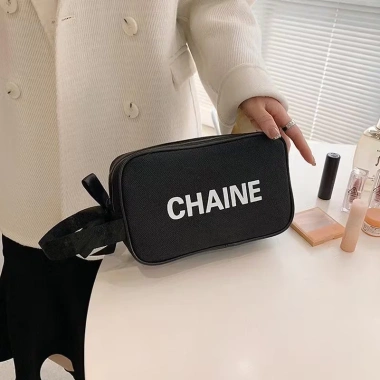 Túi Đựng Mỹ Phẩm Cầm Tay Tiện Lợi CHAINE Họa Tiết Sang Trọng, 29.800₫