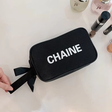 Túi Đựng Mỹ Phẩm Cầm Tay Tiện Lợi CHAINE Họa Tiết Sang Trọng, 29.800₫