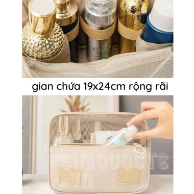 Túi Đựng Mỹ Phẩm Đa Năng Móc Treo, Vải Dày Chống Thấm, Nhiều Ngăn, Giá 55.000 3