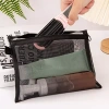 Túi Đựng Mỹ Phẩm Đen Dây Kéo Lưới Trong Suốt, Vệ Sinh Giặt Nữ - Giá 27.324₫ 3