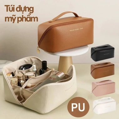 Túi Đựng Mỹ Phẩm Đồ Trang Điểm Chống Thấm Nước, Vải Mềm Dày Dặn, Du Lịch