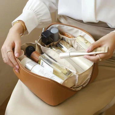 Túi Đựng Mỹ Phẩm Đồ Trang Điểm Chống Thấm Nước, Vải Mềm Dày Dặn, Du Lịch