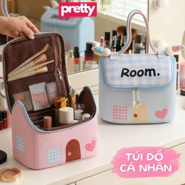 Túi Đựng Mỹ Phẩm Dopamine Dung Lớn Cầm Tay Chống Thấm Nước Giá 104.000₫