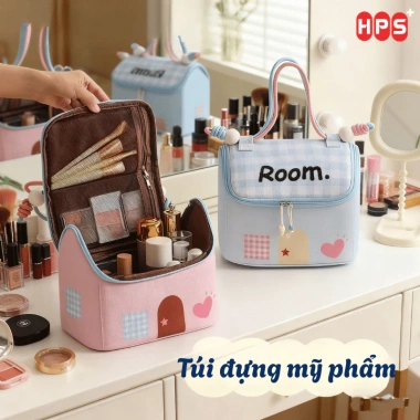 Túi Đựng Mỹ Phẩm Dopamine Mini HPS – Quai Xách, Chống Thấm, Dung Tích Lớn, Vệ Sinh Cá Nhân