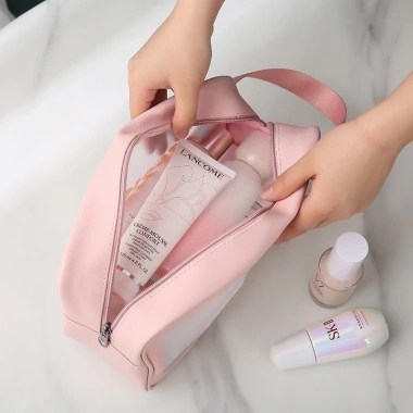 Túi đựng mỹ phẩm du lịch cá nhân trong suốt, washbag khóa kéo chống thấm nước