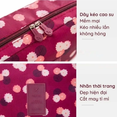 Túi Đựng Mỹ Phẩm Du Lịch Nhiều Ngăn Chống Thấm Nước - Tiện Dụng Trang Điểm