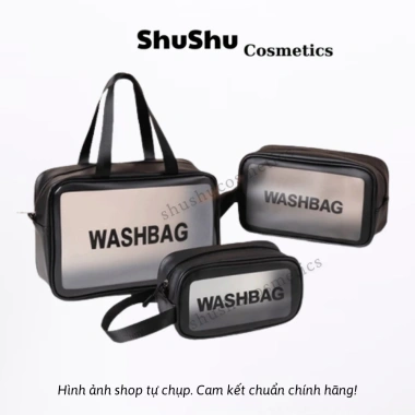 Túi Đựng Mỹ Phẩm Du Lịch Washbag Trong Suốt Chống Thấm Nước SHUSHU COSMETICS Giá ưu đãi 29.000