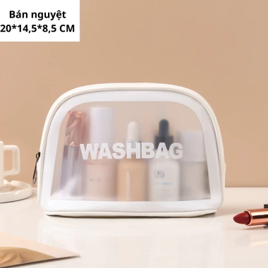 Túi Đựng Mỹ Phẩm Du Lịch Washbag Trong Suốt Chống Thấm Nước SHUSHU COSMETICS Giá ưu đãi 29.000