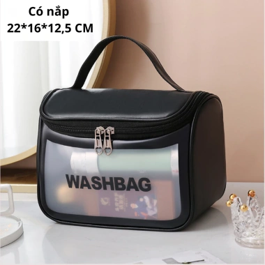 Túi Đựng Mỹ Phẩm Du Lịch Washbag Trong Suốt Chống Thấm Nước SHUSHU COSMETICS Giá ưu đãi 29.000