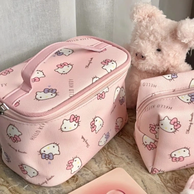 Túi Đựng Mỹ Phẩm Hello Kitty Dễ Thương, Dung Tích Lớn, Di Động, Giá 62.640₫