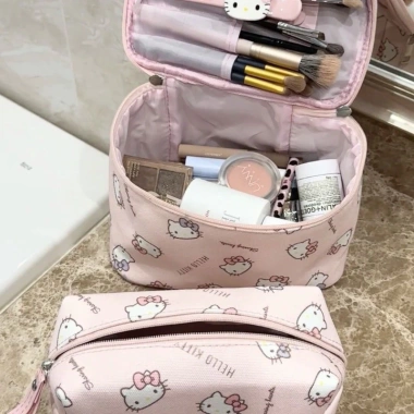 Túi Đựng Mỹ Phẩm Hello Kitty Dễ Thương, Dung Tích Lớn, Di Động, Giá 62.640₫