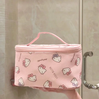 Túi Đựng Mỹ Phẩm Hello Kitty Dễ Thương, Dung Tích Lớn, Di Động, Giá 62.640₫