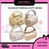 Túi Đựng Mỹ Phẩm Hello Kitty Nữ Chân Bông Nơ Dung Lớn, Dễ Thương Ngọt Ngào