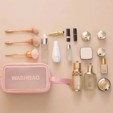 Túi đựng mỹ phẩm KAYFIA trong suốt có tay cầm, khóa, wash bag - Giá chỉ 22.000 VND 6
