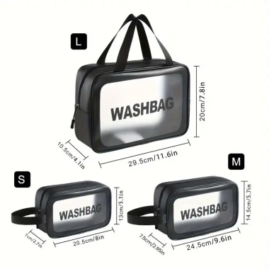 Túi đựng mỹ phẩm KAYFIA trong suốt có tay cầm, khóa, wash bag - Giá chỉ 22.000 VND 10