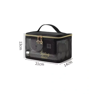 Túi đựng mỹ phẩm lưới Nylon dung tích lớn Bảo quản vệ sinh du lịch di động 7 Túi đựng mỹ phẩm lưới Nylon dung tích lớn Bảo quản vệ sinh du lịch di động 7