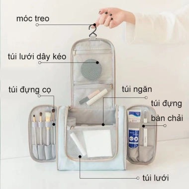 Túi Đựng Mỹ Phẩm Ngăn Chống Thấm Nước Vải Dày Đồ Vệ Sinh Du Lịch 158.000 VND