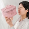 Túi đựng mỹ phẩm nữ cầm tay lưới trong suốt, đồ vệ sinh du lịch, giá tốt 7