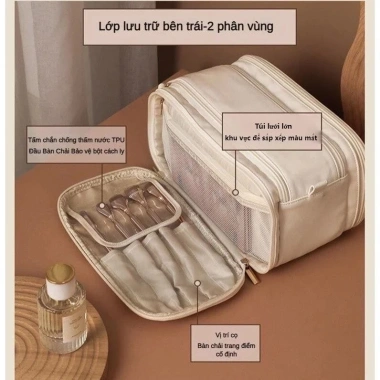 Túi đựng mỹ phẩm sức chứa lớn, chống thấm nước, tiện du lịch, giá chỉ 110.500₫