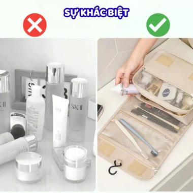 Túi Đựng Mỹ Phẩm TORO Chống Nước Treo Nhà Tắm, Gấp Gọn Nhiều Ngăn - Giá 66.000 7