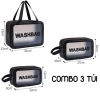Túi đựng mỹ phẩm trong suốt chống thấm nước Washbag du lịch, giá 19.000₫ 2