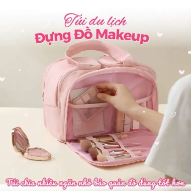 Túi Đựng Mỹ Phẩm Vuông Siêu Rộng - Đựng Skincare Size Lớn, Giá 110.800₫ Giảm Sốc