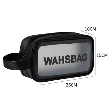 Tụi đựng mỹ phẩm WASHBAG PVC trong suốt 3 size, chống thấm nước, phong cách Hàn Quốc tiện lịch du lịch - 34.200₫