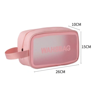 Tụi đựng mỹ phẩm WASHBAG PVC trong suốt 3 size, chống thấm nước, phong cách Hàn Quốc tiện lịch du lịch - 34.200₫
