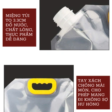 Túi Đựng Nước và Bia Gấp Gọn Du Lịch Đa Năng, Nhựa Bền, Quai Xách - Giá 18.000₫