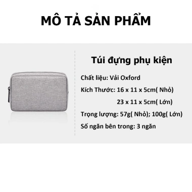 Túi đựng phụ kiện chống sốc, ngăn – Hộp sạc dự phòng, tai nghe, chỉ 49.000₫ 4