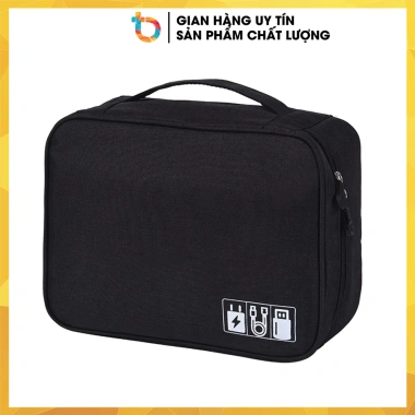 Túi đựng phụ kiện điện thoại đa năng 24.5x18x10 - cáp sạc, tai nghe, pin dự phòng, mỹ phẩm, trang điểm - Giá chỉ 89.000đ